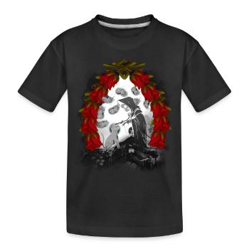 Conte de fées Conte de fées Personnage Fantôme Halloween Chats Chat - T-shirt bio Premium Enfant - noir - Devant