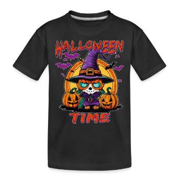 HALLOWEEN TIME - Kids' Premium Organic T-Shirt - black - Front