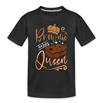 Reine de la fabrication du brownie - T-shirt bio Premium Enfant - noir - Devant
