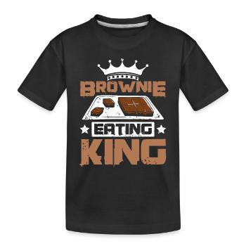 Roi mangeur de brownie - T-shirt bio Premium Enfant - noir - Devant