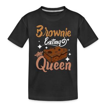 Reine mangeuse de brownie - T-shirt bio Premium Enfant - noir - Devant