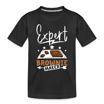 Fabricant de brownies expert - T-shirt bio Premium Enfant - noir - Devant