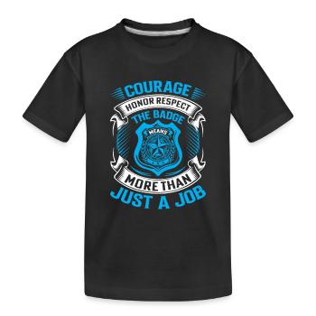 Mut, Ehre, Respekt: Das Abzeichen bedeutet mehr als - Kinder Premium Bio T-Shirt - Schwarz - Vorne