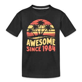 Awesome since 1984 Birthday - Kids' Premium Organic T-Shirt - black - Front
