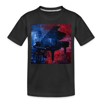 Piano - T-shirt bio Premium Enfant - noir - Devant