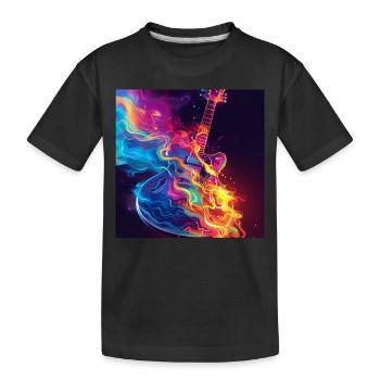 Gitarre - Kinder Premium Bio T-Shirt - Schwarz - Vorne