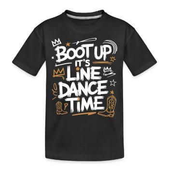 Western-style dancing fun - Kids' Premium Organic T-Shirt - black - Front