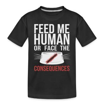 Amoureux des chats, Humour noir, Coquin, - T-shirt bio Premium Enfant - noir - Devant