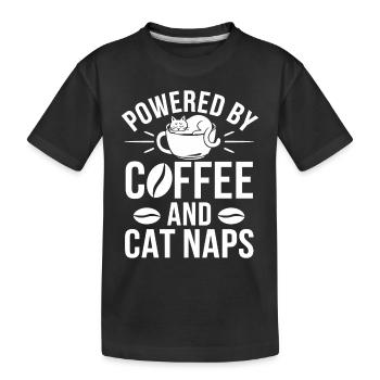 Amoureux des chats, Humour noir, Coquin, - T-shirt bio Premium Enfant - noir - Devant