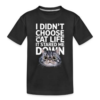 Amoureux des chats, Humour noir, Coquin, - T-shirt bio Premium Enfant - noir - Devant