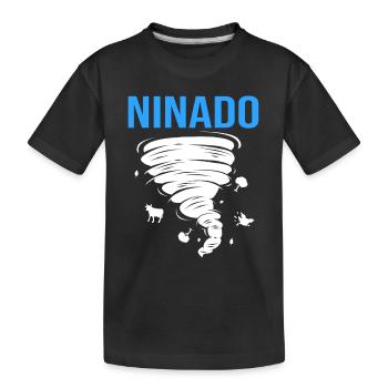 Tornado Birthday Children's Birthday Party - Kids' Premium Organic T-Shirt - black - Front