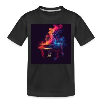 Piano - T-shirt bio Premium Enfant - noir - Devant