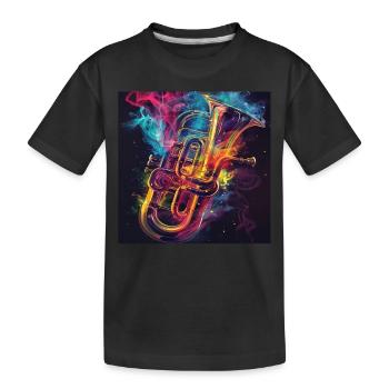 Tuba - Kids' Premium Organic T-Shirt - black - Front