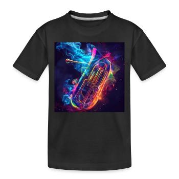 Tuba - Kids' Premium Organic T-Shirt - black - Front