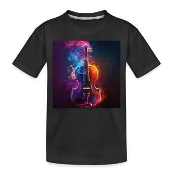 Violine - Kinder Premium Bio T-Shirt - Schwarz - Vorne