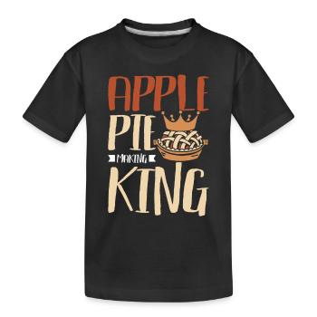 Apple pie making king - Kinder Premium Bio T-Shirt - Schwarz - Vorne