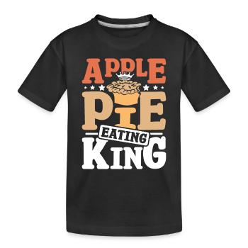 Apple pie eating king - Kinder Premium Bio T-Shirt - Schwarz - Vorne