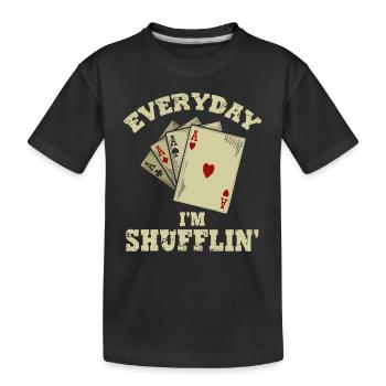 Cartes de tous les jours Shuffle Poker As Humour - T-shirt bio Premium Enfant - noir - Devant