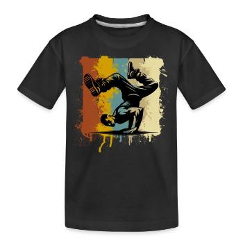 Breakdance - Kinder Premium Bio T-Shirt - Schwarz - Vorne