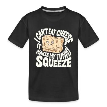 Lactose intolerance Lactose intolerant - Kids' Premium Organic T-Shirt - black - Front
