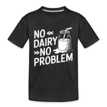 Lactose intolerance Lactose intolerant - Kids' Premium Organic T-Shirt - black - Front