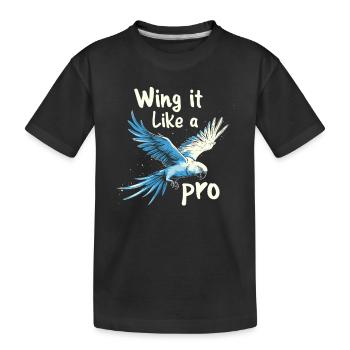 Papageienbesitzer Papageienleben Und Exotischer - Kinder Premium Bio T-Shirt - Schwarz - Vorne