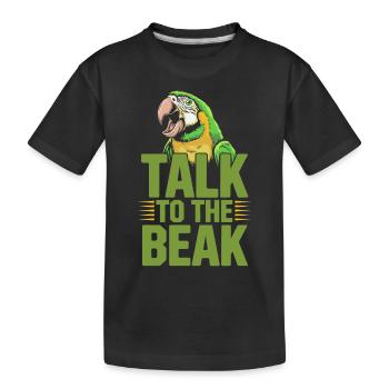 Papageienbesitzer Papageienleben Und Exotischer - Kinder Premium Bio T-Shirt - Schwarz - Vorne