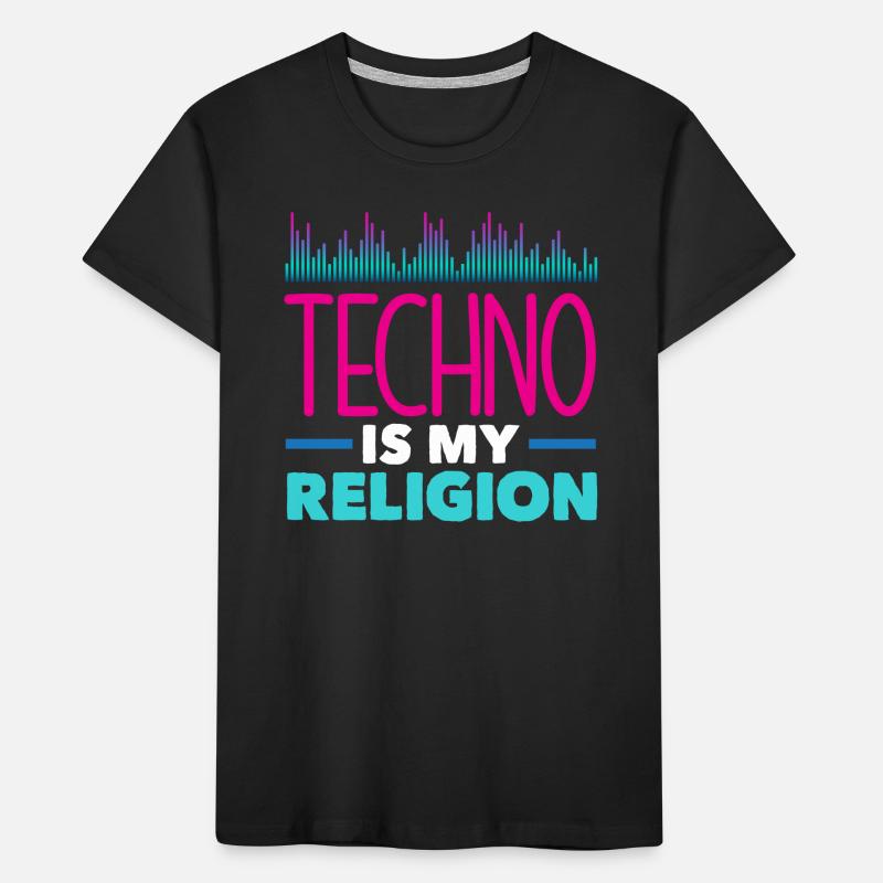 Techno Lover: Techno is my religion Kids' Premium Organic T-Shirt