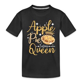 Apple pie eating queen - Kinder Premium Bio T-Shirt - Schwarz - Vorne