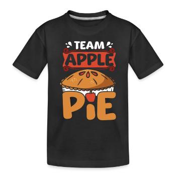Team Apple pie - Kids' Premium Organic T-Shirt - black - Front