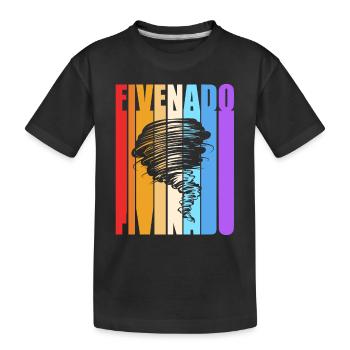 Tornado Geburtstag Kindergeburtstag - Kinder Premium Bio T-Shirt - Schwarz - Vorne