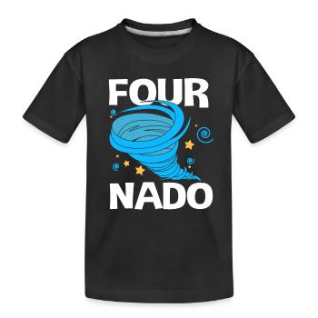Tornado Geburtstag Kindergeburtstag - Kinder Premium Bio T-Shirt - Schwarz - Vorne