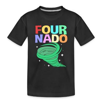 Tornado Birthday Children's Birthday Party - Kids' Premium Organic T-Shirt - black - Front