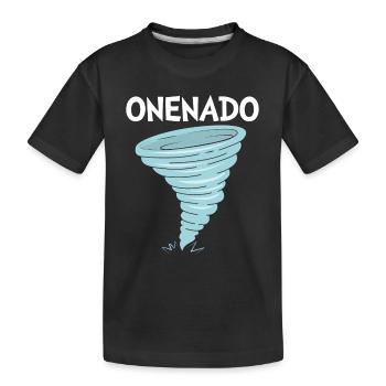 Tornado Birthday Children's Birthday Party - Kids' Premium Organic T-Shirt - black - Front