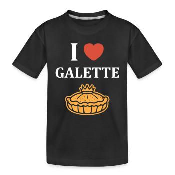 Pfannkuchen - Kinder Premium Bio T-Shirt - Schwarz - Vorne