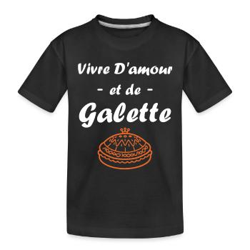 Pfannkuchen - Kinder Premium Bio T-Shirt - Schwarz - Vorne