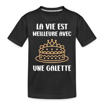 Galette - T-shirt bio Premium Enfant - noir - Devant