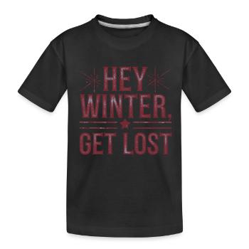 Hey Winter Perdez-vous - T-shirt bio Premium Enfant - noir - Devant