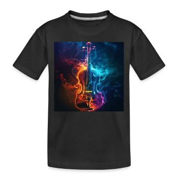 Violine - Kinder Premium Bio T-Shirt - Schwarz - Vorne