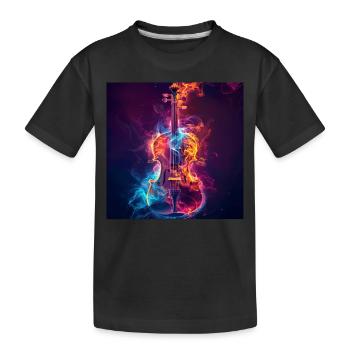 Violine - Kinder Premium Bio T-Shirt - Schwarz - Vorne