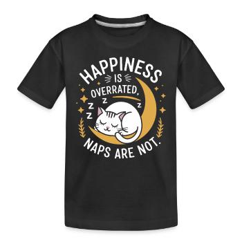Amoureux des chats, Humour noir, Coquin, - T-shirt bio Premium Enfant - noir - Devant