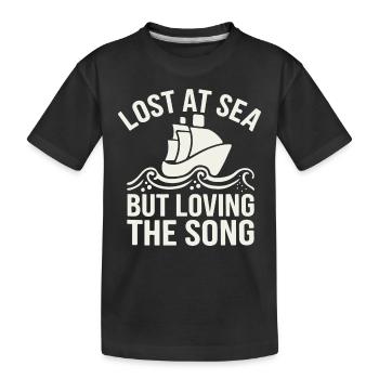 Sailors Sea Shanty Singing Ship Adventures - Kids' Premium Organic T-Shirt - black - Front