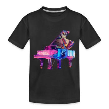 Klavier - Kinder Premium Bio T-Shirt - Schwarz - Vorne