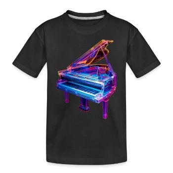 Piano - T-shirt bio Premium Enfant - noir - Devant