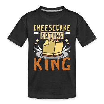 Roi mangeur de cheesecake - T-shirt bio Premium Enfant - noir - Devant