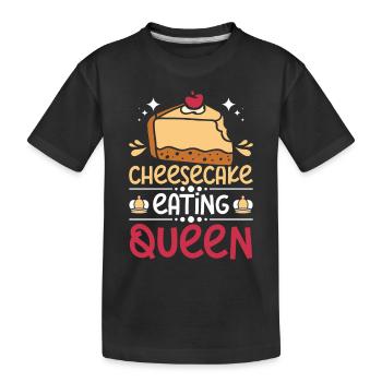 Reine mangeuse de cheesecake - T-shirt bio Premium Enfant - noir - Devant