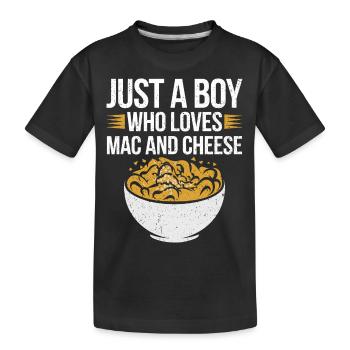 Mac 'n' Cheese Fan - Kinder Premium Bio T-Shirt - Schwarz - Vorne