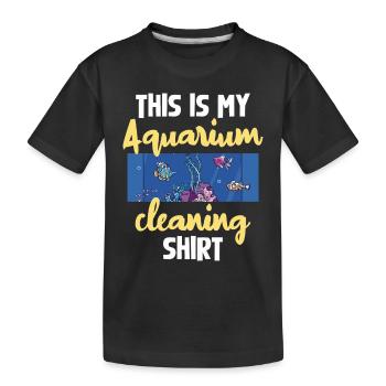 Aquarium Reinigung Lustiger Spruch - Kinder Premium Bio T-Shirt - Schwarz - Vorne