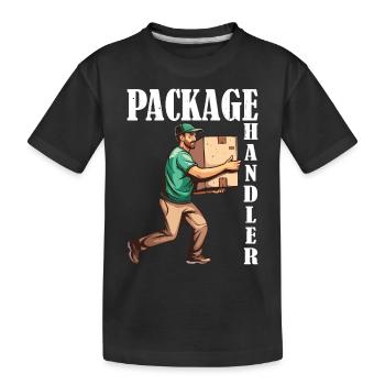 Package Handler 6 - Kinder Premium Bio T-Shirt - Schwarz - Vorne