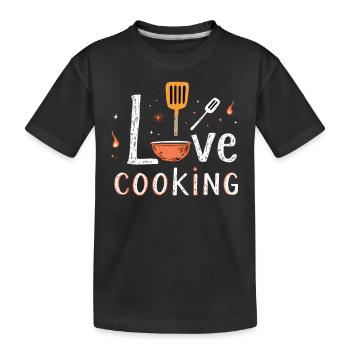 J’aime cuisiner Cuisiner Cuisiner Cuisiner - T-shirt bio Premium Enfant - noir - Devant